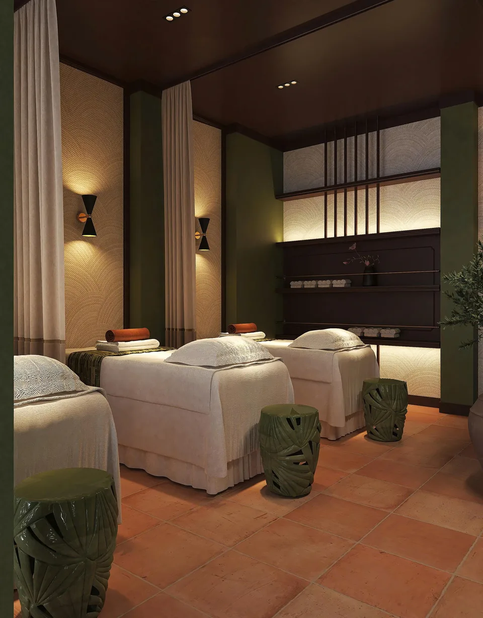 Upper floor — massage rooms